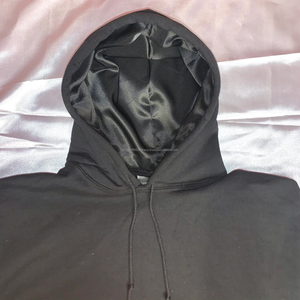 Ventes en gros de sweats à capuche pour hommes en coton épais doublés de satin personnalisés, molleton lourd 400 g/m², sweat à capuche unisexe en satin pour hommes - Product Image 1