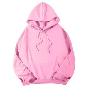 Sweat-shirt à capuche unisexe surdimensionné, couleur unie, en molleton tricoté, décontracté, pour l'automne, manches longues, avec poches, modèle 2027 - Product Image 5