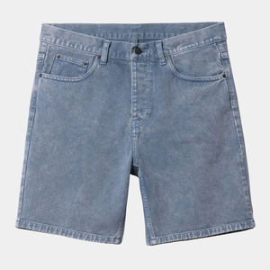 Shorts en jean délavé pour homme, taille mi-haute, coupe droite, décontractés, en coton, pour l'été, avec poches, en tissu respirant - Product Image 4