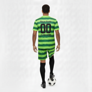 Ensemble d'uniformes de football rayés 100 % polyester sublimés, dernières créations pour équipes de club, vente en gros à prix réduit, maillot de football américain personnalisé - Product Image 3