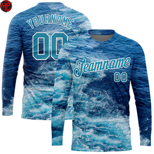 Camiseta de Pesca Personalizada de Manga Larga, Transpirable, 100% Poliéster, Elástica en 4 Direcciones, Sublimación por Tinte, UPF 50, para Pesca con Mosca - Product Image 1