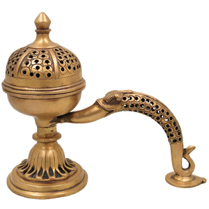Quemador de Incienso de Latón, Quemador de Aromaterapia, Soporte Decorativo para Fragancias del Hogar, para Sala de Estar, Meditación, Yoga, Decoración de Hotel - Product Image 1