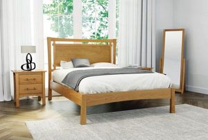 Traditional Transitional Wood Panel <b>Bed</b> | KD Solid Wood Bedroom Furniture India Wholesale - Product Image 3