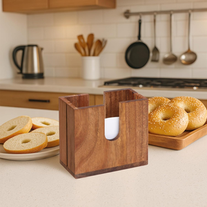 ที่หั่นเบเกิลไม้กระถินณรงค์แบบขายส่งจำนวนมาก ที่วางไม้ตัดเบเกิลคุณภาพพรีเมียมสำหรับเบเกิลขนาดเล็กและขนาดใหญ่จากเวียดนาม - Product Image 3