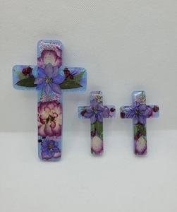 Croix de l'église carrée en résine époxy de ILAHI avec design artistique, bords lisses, couleurs vibrantes et haute qualité - Product Image 4