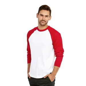 Camiseta de Manga Larga Lisa para Hombre, Diseño Sencillo, Venta al por Mayor, Ropa Masculina de Alta Calidad, Cuello Redondo - Product Image 1