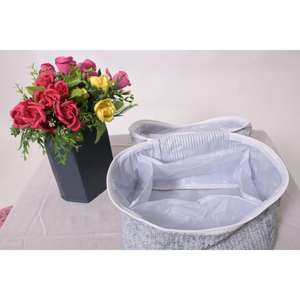 Grande trousse de maquillage matelassée en coton à motif floral, fermeture éclair, légère, pour voyage, organisateur, usage quotidien, pochette cosmétique faite à la main - Product Image 5