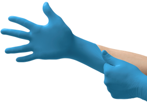 Guantes desechables de nitrilo Ansell 92-670 diseñados para protección contra salpicaduras químicas de alto riesgo, manipulación de alimentos y uso en laboratorio - Product Image 4