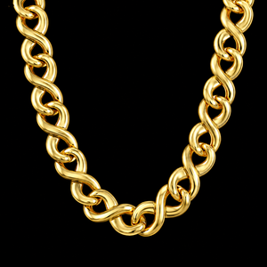 Customized Yellow Gold <b>Infinity</b> Style Hip Hop Micro Pave Setting Moissanite Diamond Full Iced Cuban Chain Man's Designer Chain - Product Image 2