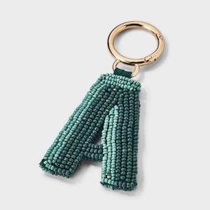 Fashion Seed Beads Keychain With Premium Hand Embroidery Colorful Handmade Embroidered Keychain For Bags And Keys - Product Image 6