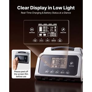 Caricabatterie per Auto con Display LCD Intelligente 12A Compatibile con Batterie 6V 12V 24V 36V 48V al Litio (LiFePO4) e al Piombo-Acido (Gel/AGM) - Product Image 6