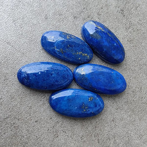 Lapis-lazuli naturel, grand cabochon ovale à dos plat, pierre précieuse calibrée en vrac, disponible en toutes tailles - Product Image 2