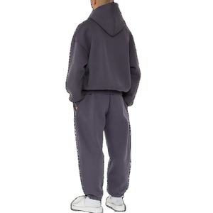 Sweat à capuche et pantalon de survêtement baggy surdimensionnés à épaules tombantes en molleton de coton lourd - Product Image 4