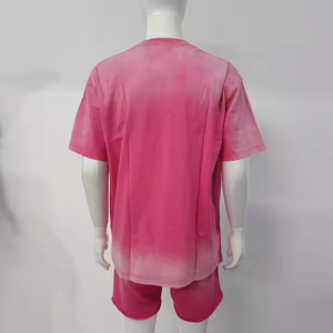 T-shirt surdimensionné à col en V délavé personnalisé, imprimé sérigraphié, effet vieilli, pour homme, 100 % coton, respirant, anti-plis, écologique - Product Image 4