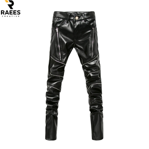 High Quality Manufacturer New Style Best Material Professional Logo New Design Top Quality <b>Men's</b> <b>Leather</b> <b>Pants</b> - Product Image 1