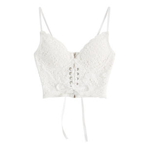 Sexy Girl White Sweet Wear <b>Vest</b> Summer Spandex/Polyester Breathable Knitted Short Tank <b>Tops</b> <b>Womens</b> Trending - Product Image 6