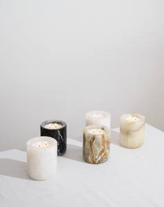Handmade Marble Candle Wax Jar Container For Scented Wax Candle Crafting And Premium Display Purpose - Product Image 1