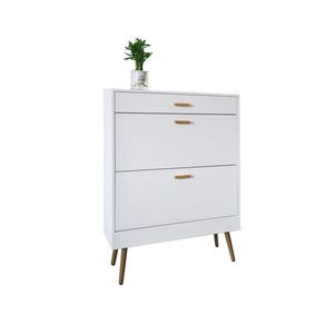 16 paia bianco ingresso scarpiera portaoggetti con 2 cassetti per tacchi stivali organizzatore pantofole - Product Image 6