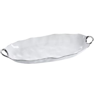 Plateau de service en métal multi-usages avec finition émaillée durable, idéal pour transporter aliments, boissons, thé, café et articles de cuisine - Product Image 5