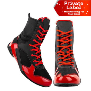 Botas de Boxeo de Corte Medio Directas de Fábrica, Zapatos Versátiles para Entrenamiento en Gimnasio, OEM, Logotipo Personalizado, Zapatos de Boxeo de Caña Baja, Transpirables, para Combate - Product Image 1