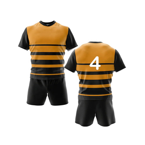 Conjunto de Uniforme de Rugby 100% Poliéster para Hombre, con Logotipo Personalizado, Transpirable, Mangas Cortas, Sublimado - Product Image 2