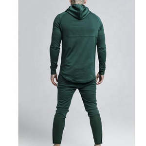 Conjunto Deportivo Verde con Sudadera con Capucha, Traje Deportivo Personalizado de Dos Piezas, Pantalones, Conjunto Deportivo Informal para Correr, Estilo Urbano - Product Image 3