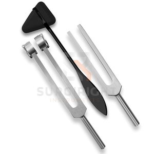 Juego de 3 Diapasones Sensoriales de Aluminio C128Hz C512Hz con Martillo de Reflejos de Percusión Taylor para Pruebas Neurológicas por SurgiRight - Product Image 1