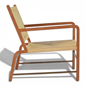 Sillón de Jardín de Madera de Teca para Exteriores, Respaldo de Cuerda Tejida a Mano, Muebles de Patio de Estilo Mid-Century para Proyectos de Villas, Hoteles y Resorts - Product Image 6