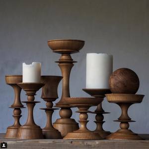 Porte-bougie en bois scandinave minimaliste, idéal pour une esthétique intérieure épurée et des effets de lumière douce. - Product Image 2