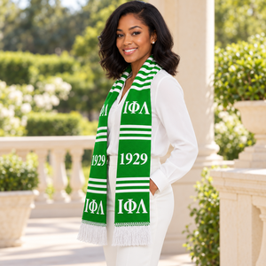 Écharpe de graduation en acrylique tricotée personnalisée pour la sororité grecque Iota Phi Lambda, étole, sash, accessoires grecs - Product Image 3