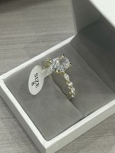 Oval Cut Diamond Engagement Ring with Marquise Side Stones, 14k/18k Gold Solitaire Ring, IGI/GIA Certified Diamond Jewelry - Product Image 2