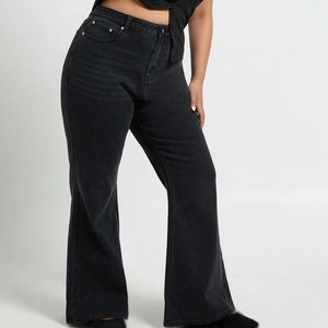 Factory direct breathable denim <b>flare</b> pants lightweight stretch <b>flare</b> jeans supplier bulk export factory - Product Image 3