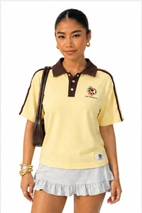 เสื้อยืดผู้หญิงแขนสั้นถักทอระบายอากาศได้ดี ป้องกันริ้วรอย เป็นมิตรกับสิ่งแวดล้อม แห้งเร็ว คุณภาพพรีเมียม สวมใส่สบายๆ แบบลำลอง รับสั่งทำ - Product Image 1