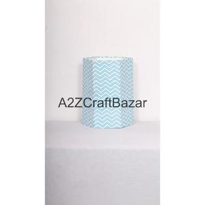 Poubelle élégante hexagonale pliable en carton de papier recyclé fait main, à ouverture supérieure, imprimée, pour usage intérieur/extérieur, bureau - Product Image 1