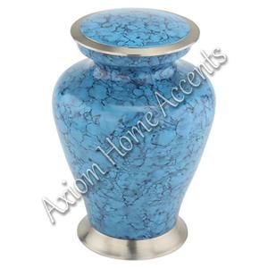 Urna de cremación de aluminio moderna con diseño elegante hecho a mano, recuerdo conmemorativo para seres queridos de Axiom Home Accents - Product Image 3