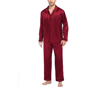 Crew Neck Men Night <b>Suit</b> Short Sleeve Shorts Set Drawstring Waist Soft Breathable Lightweight Summer Sleepwear - Product Image 1