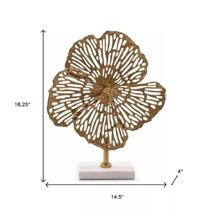 Sculpture florale contemporaine, décoration artistique de table, forme irrégulière, design fait main pour le salon - Product Image 4