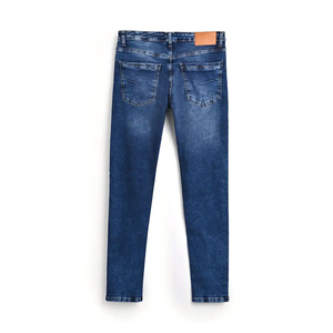 Jean en denim coupe droite classique pour homme, style décontracté urbain, coupe ajustée, bleu délavé, respirant, design rétro, été/hiver - Product Image 2