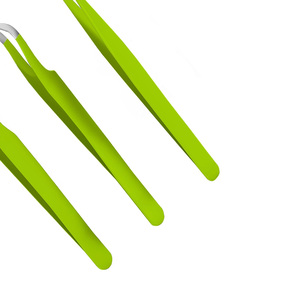 Ensemble de pinces cosmétiques en acier inoxydable avec logo personnalisé, pointe incurvée pour cils, haute qualité, prise en main parfaite, OEM/ODM, maquillage - Product Image 3