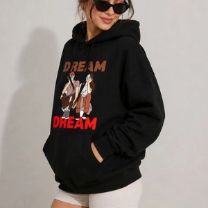 Sweat-shirt à capuche pour homme avec logo imprimé personnalisé, coupe classique, en coton French Terry, design de logo sur le devant, streetwear d'automne - Product Image 2