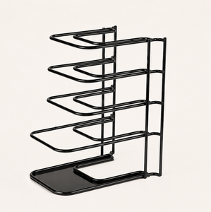 5 Tier Pot and Pan Organizer <b>Rack</b> for <b>Kitchen</b> Cabinet Sturdy Metal Space-Saving <b>Storage</b> Shelf for Cast Iron Skillets Griddles - Product Image 3