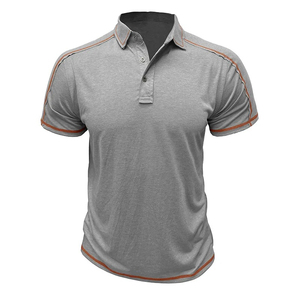 Camiseta de Verano para Hombre, Estilo Casual Deportivo, Manga Larga, Transpirable, de Secado Rápido, con Cuello Redondo, Tejida, Estampada, Talla Grande - Product Image 4