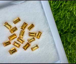 Natural Citrine Baguette Cut Loose Gemstones Yellow Citrine Stones All shape And Sizes Available Wholesale for Jewelry Making - Product Image 3