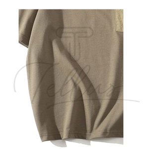 New Design 100% Cotton Men's Casual Summer T-Shirts Front <b>Logo</b> Regular Fit Breathable Quick Dry Short Sleeve Wholesale - Product Image 4
