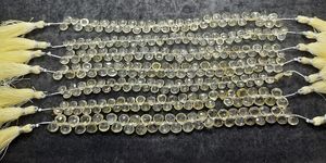 Cuentas de Cuarzo Limón Natural AAA, Facetadas en Forma de Corazón, 7-8MM, Hilo de 8 Pulgadas, Cuentas de Cuarzo Limón Natural al por Mayor - Product Image 4