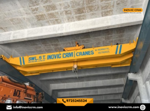Grue à double poutre de type européen INOVIC CRM 5 tonnes |   Portée de 19 m, hauteur de levage de 20 m avec boîte de vitesses PBL ELECON et frein de moteur BBL - Product Image 4