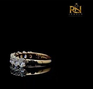 Oval Cut Lab Grown Diamond Half Eternity Band Solid Gold Shared Prong <b>Stacking</b> <b>Ring</b> Women OEM ODM Wholesale B2B Supply - Product Image 4