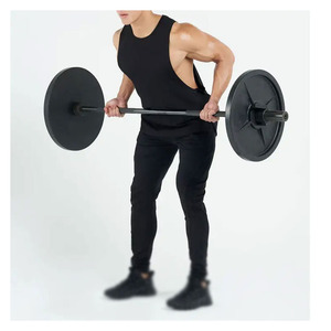 Camiseta de tirantes de algodón transpirable para gimnasio, nueva llegada OEM, con logo personalizado, para culturismo, para hombre, tallas grandes. - Product Image 6