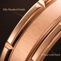 Premium 18K Roségold Plattierter Wolframring Gebürstete Oberfläche Komfortabler Sitz Herren Ehering