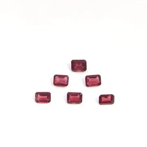 Pierre précieuse grenat naturel taillée en octogone, prix de gros, en vrac, 5MM 7MM, pierre de grenat calibrée et facettée pour la fabrication de bijoux - Product Image 3
